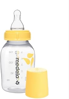 Medela Slow Flow odkurzacz do mleka bez BPA, z butelką 150 ml, wspomaga naturalne wchłanianie dziecka  z butelką odporną na zamrażanie i lodówkę