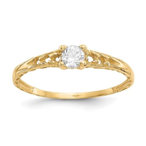 Bague en or massif topaze blanche idée cadeau anniversaire femme
