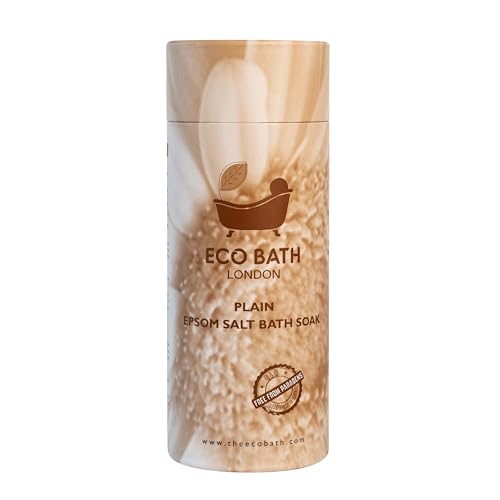 Image of Eco Bath London Plain Epsom Salt Bath Soak - Tube 2.2 LB (1kg) | Made in UK | Made with 100% Pure Epsom Salt | Magnesium Bath Salts for Skin Care