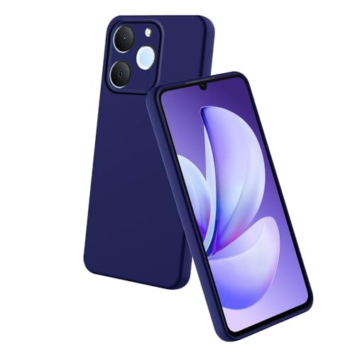 Image of Back Cover for Realme C71 4G | Full Camera Protection | Premium Liquid Silicon Case | Flexible Bumper Case for Realme C71 4G (Dark Blue)