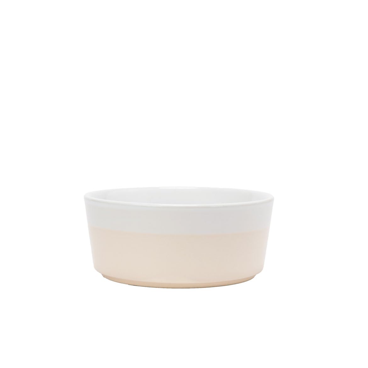 Waggo Dipper Keramik-Hundenapf für kleine und große Rassen – schwerer und langlebiger Futter- und Wassernapf, spülmaschinenfest, modern (groß, Buttercreme)