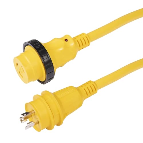 Marinco 30A 125V Marine Shore Power Cordset, Yellow, 12 Ft, 199116 by Marinco - Image 2
