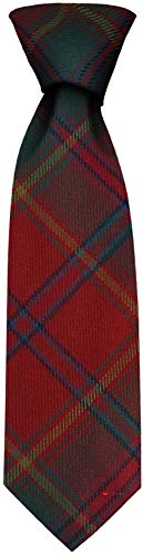 Cravate All Ireland Red pour mariages et soirées en tartan léger de clan écossais