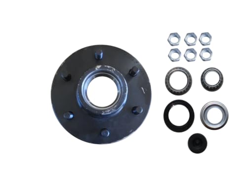 Trailer Hub Conversion Kit for Mobile Home Idler Axle, 6000 lb, 6 Lug 6x5.5, with Bearings
