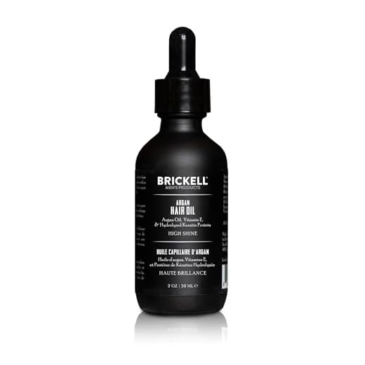 Brickell Men's Argan Oil for Hair, Natural and Organic Hair Oil For Men, Lightweight Hair Treatment, 2 Ounce, Scented