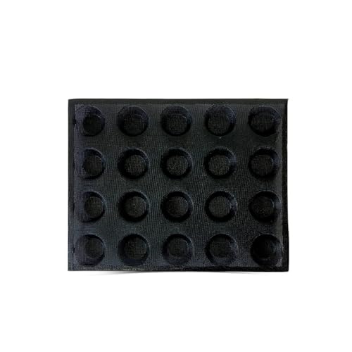 INTCHE Moule en Silicone Noir Rond à 20 Trous Gâteau T Mini Modèle de Pizza Moule à Hamburger...