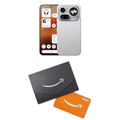 Image of Nothing Phone (4a) Pro Cell Phone 2026 Unlocked Android 16 Smartphone (8+128GB, Silver) with Amazon.com Gift Card Bundle