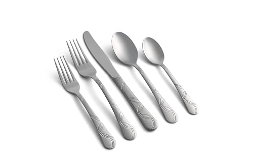Cambridge Felicity Sand 20-Piece 18/0 Silverware Set for 4, Flatware - image 3