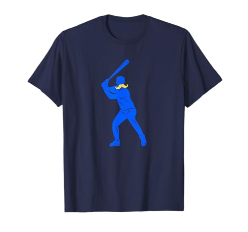 Funny Baseball Mustache T-Shirt T-Shirt