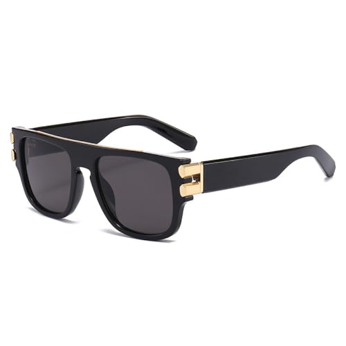 Lunettes de soleil carrées de luxe protection UV400 vintage chic