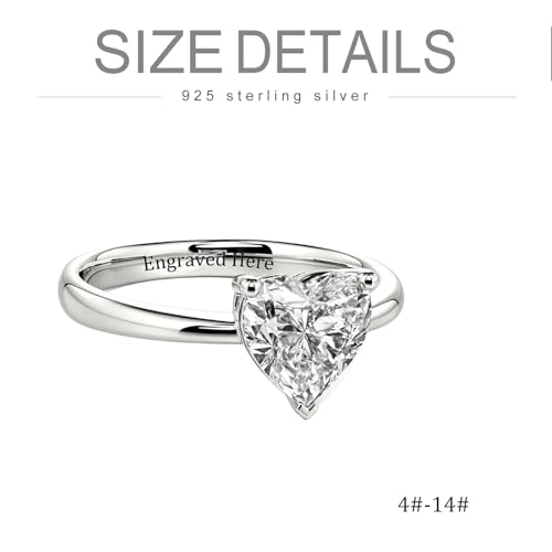 DIYA Personalized 1CT Moissanite Engagement Bands for Women D Color VVS1 Clarity 925 Sterling Silver 18k Gold Plated Promise Ring Custom Name Ring Gift for Anniversary and Special Occasions3