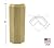 1" x 2 1/2" x 6" Poplar (Paint Grade) Outside Corner Base Block, Trim Molding (6)
