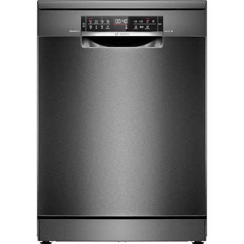 Bosch SMS6ECC12E Serie 6, Lavavajillas independiente, Home Connect, Extra Clean zone: lavado intenso para la suciedad más rebelde, asistente de lavado, programa favorito, negro, 60 cm