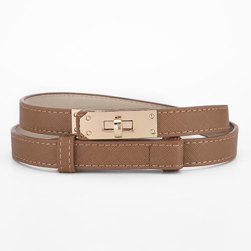 Vintage Women's Waist Belt - Thin Adjustable Decorative Sash Alloy Turn Lock for Dresses, Retro Corset Cincher Belt4