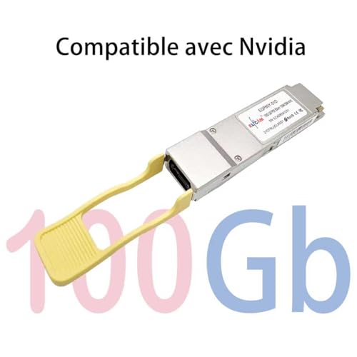 Image of Elfcam - 100G Transceiver Module QSFP28 100GBASE-SR4 850nm 100m DOM MTP /MPO Compatible with NVD Network Card Mellanox ConnectX 5 /6 Series