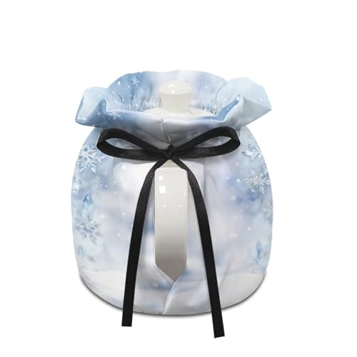 Image of Snowman Rabbit Print Teapot Cozy Breakfast Warmer Soft Fabric Dustproof Tea Pot Cozies Easy to Clean and Portable Christmas Decoration for Home, Blue