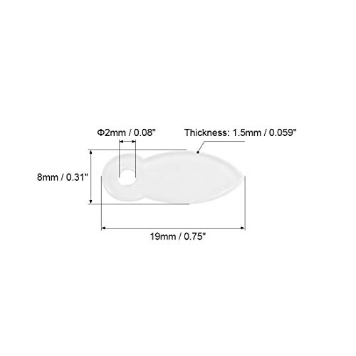 Image of uxcell Frame Turn Button, 3 /4 inch Plastic Drop Shape with Screws for Hanging Pictures, Photos, Drawings and Posters, 20 Pcs (Clear)