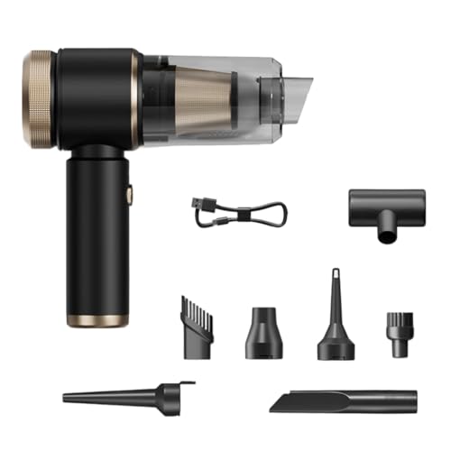 Fazvncv Aspiradora de mano inalámbrica de alta potencia de bajo ruido, adecuada para coche y hogar, tecnología ciclónica de doble motor, diseño silencioso Fazvncv Aspiradora de mano inalámbrica de alta potencia de bajo ruido, adecuada para coche y hogar, tecnología ciclónica de doble motor, diseño silencioso