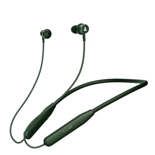 Image of Boat Rockerz 110 /Rockerz 109 Wireless in Ear Neckband with Up to 60 Hrs Playtime,Dual Device Pairing,Enx Tech,Beast Mode,ASAP Charging,Btv5.3,IPX5,Type-C Interface & Magnetic Power Buds(Fern Green)