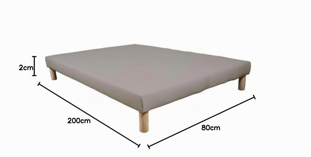 by sommiflex Sommier tapissier 160x200cm (80x200x2) Gris français