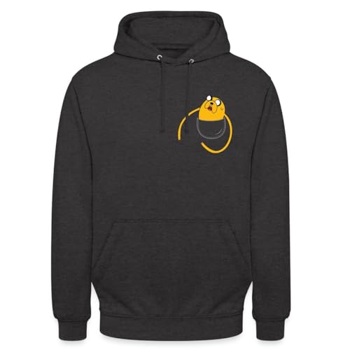 Sweat à capuche Jake Adventure Time avec poche poitrine imprimée cosy