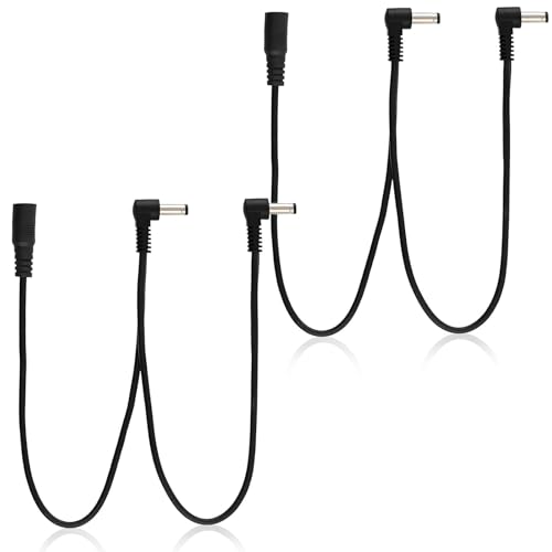pozuauoa - pozuauoa 2 PCS 1 to 2 Guitar Pedal Power Cables, Guitar Pedal Power Supply Splitter Practical Electric Guitars Accessories Adapter, Pedals Cable Suitable for Guitars Wire (Black)