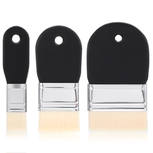 3 Stück Flacher Paddelpinsel Aquarell Acryl Flachpinsel Paddle...