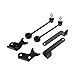 Front Sway Bar Quick Disconnect Kit 0-4.5 Inch Lift Compatible With JL Sturdy Automotive Accessories Black PRC-1043-BK