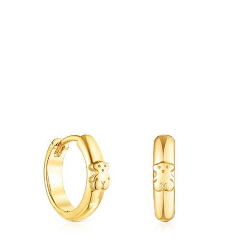 TOUS Pendientes aro oso con baño de oro 18 kt sobre plata TOUS Basics