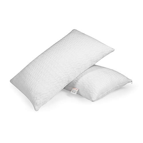 Image of 2 Pieces 400 GSM Breathable Fabric Soft Fluffy Sleeping Pillows (17 inch x 27 inch, 43.18 cm x 68.58 cm, White)