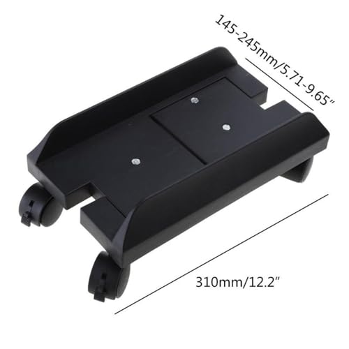 Soporte para CPU bajo escritorio, soporte móvil para torre de PC con 4 ruedas, carrito ajustable para torre de PC miniatura 2