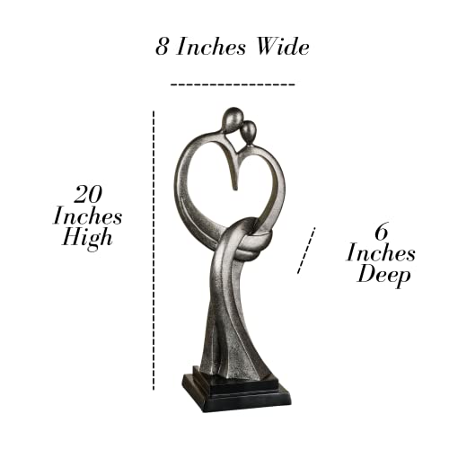 Touch Of Class Everlasting Love Sculpture Silver One Size - 8" W X 6" D X 20" H #TOP1