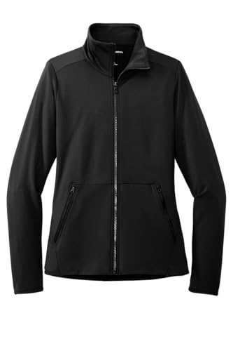 Port Authority Women's Accord Stretch-Fleece Full-Zip Jacket Black