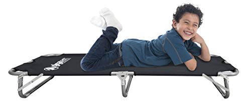 GigaTent Kids Cot Portable Toddler Bed + Travel Bag - 60" Long - Black