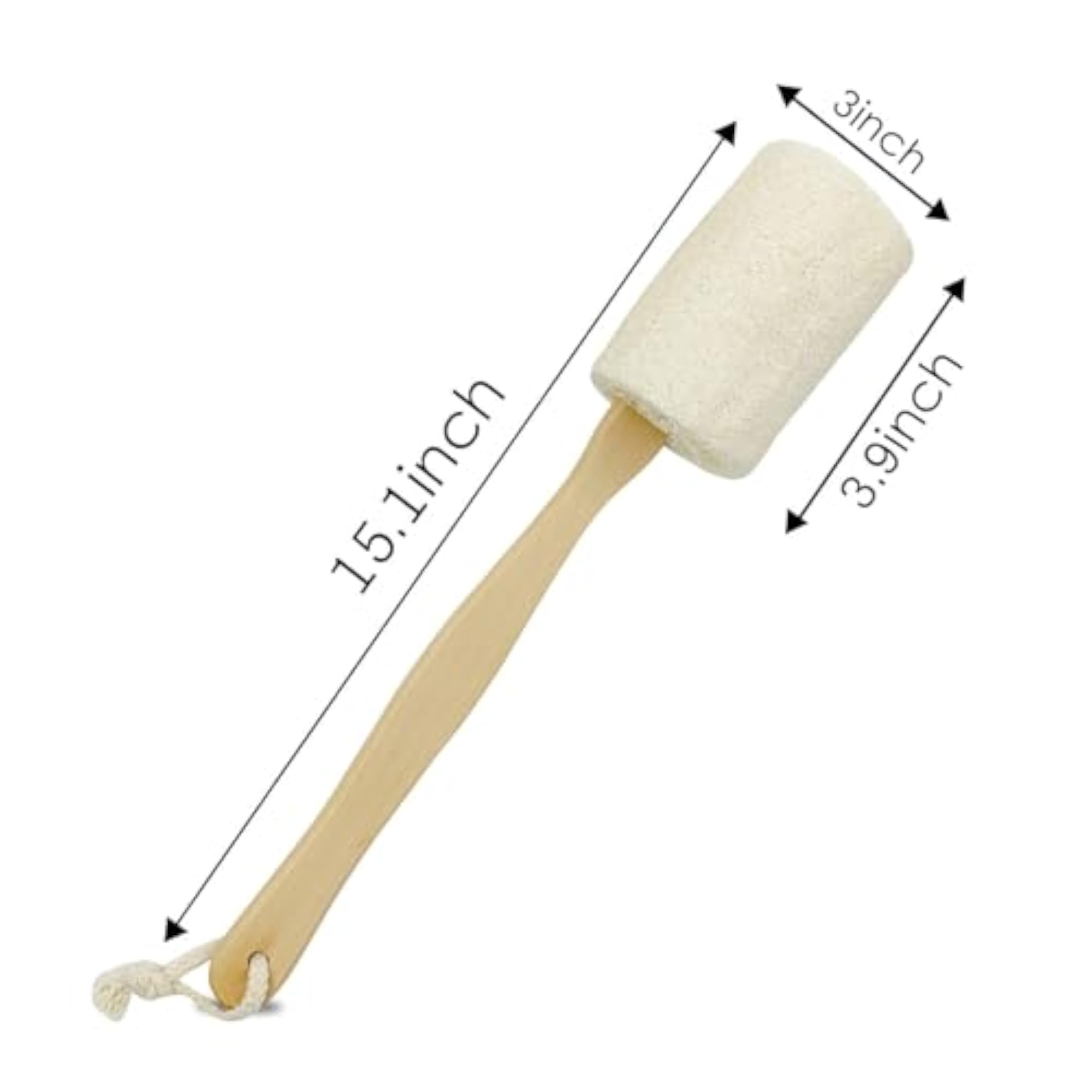 Loofah Back Scrubber with Long Wooden Handle
