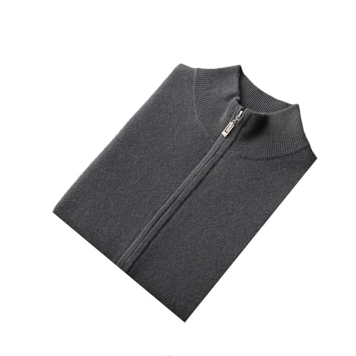 Men's Vest Casual Knitted Sleeveless Semi-High Neck Cardigan Sweater Vest