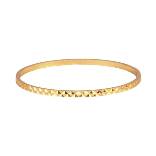 Image of JFL- Jewellery for Less Traditional Ethnic One Gram Gold Plated Cut Work Bangle Set Girls & Women