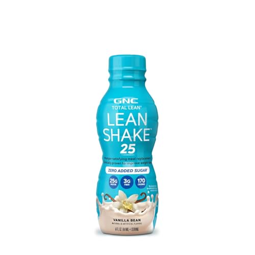 GNC (Vanilla Bean, 12 servings) - Total Lean Lean Shake with 25g of Protein in just 170 Calories, Vanilla Bean 12 servings
