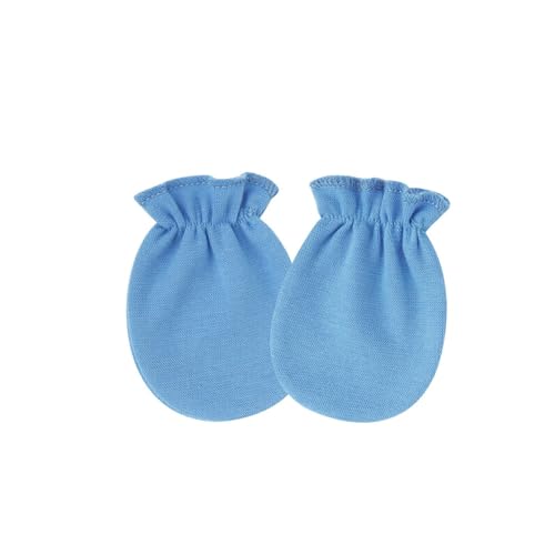 Newborn Solid Color Gloves with Elastic Reinforcement and Anti Scratch face Gloves for Infants and Young Children Aged 0-1