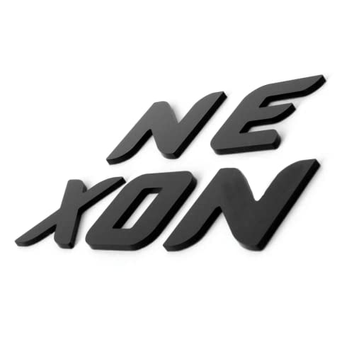 Image of Nexon Car Accessories 3D Logo Names Emblem Letters for Car Bonnet in Black Color