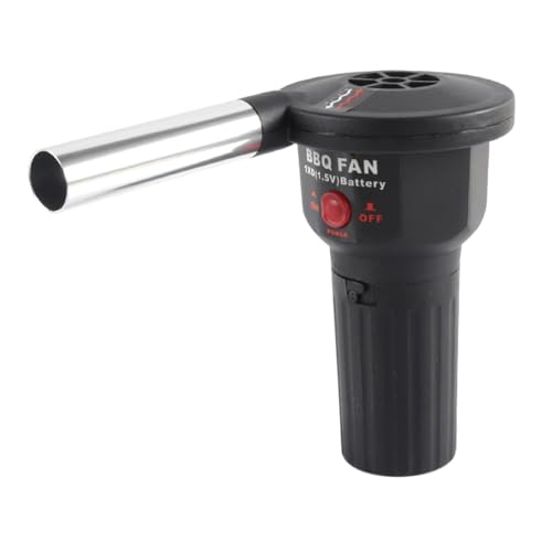 Ausi Grillventilator, tragbarer Grillventilator, schneller Feuerstarter, tragbarer elektrischer Grillventilator aus Aluminiumlegierung für Picknick