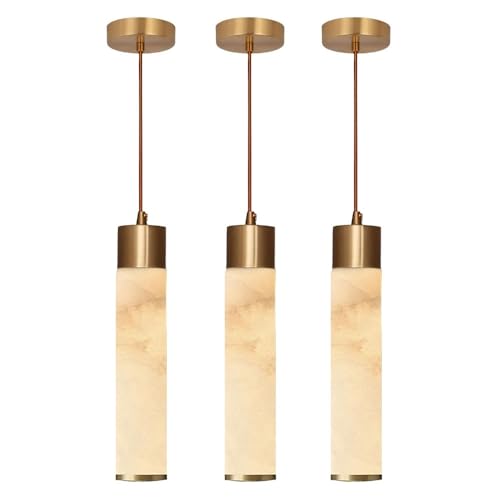 Lustre en marbre naturel contre la lumière agressive pour salon et salle à manger