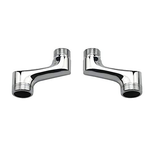 BiaoTeng Raccord Excentré Mitigeur Bain Douche, Laiton Coudé Réducteur, Bras Pivotant Réglable, 1/2 3/4, WC, Chrome A