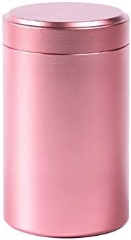 Nlmayt Smell Proof Container, Solid Color Airtight Aluminum Metal Sealed Can for Herb Storage Air Tight Screw Caps 140ML