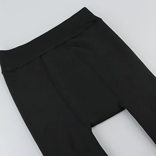 J COLOUR Meia Calça Térmica Para Inverno Quente Calça Segunda Pele Feminino Preta (Sem pé)
