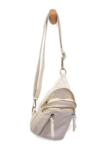 Image of Joy Susan Skyler Sling Bag: Vegan Leather, Zippered Closure, Brass Plated Hardware
