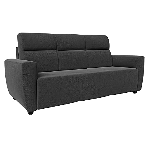 Image of Wakefit Sofa Set | 3 Year Warranty | Sofa 6 Seater, 6 Seater Sofa for Living Room, Wooden Sofa Set, Sofa Set 3+2+1 Seater - Belize(Reflection : Charcoal Grey)