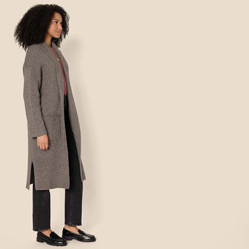 Amazon Essentials Women's Oversized-Fit Cotton Blend Heavyweight Texture Stitch Long Cardigan Sweater2