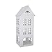 Laterne White Home weiß Haus aus Metall H45cm Dekohaus