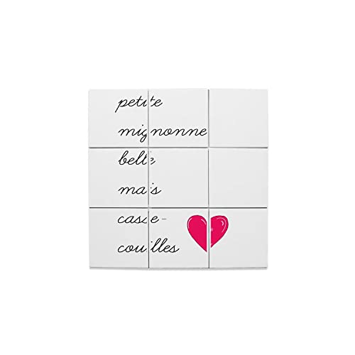 Carreaux céramique décoratif lot de 9 idée cadeau originale pour anniversaire amie